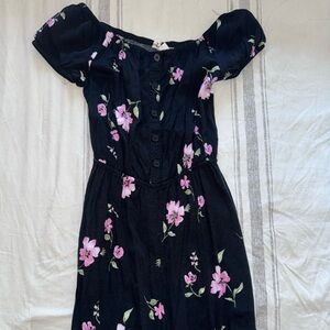 Floral Black and Pink Jumpsuit